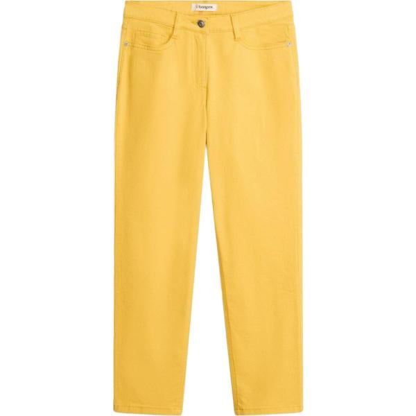 Pantaloni da donna in giallo scuro cropped bonprix bonprix
