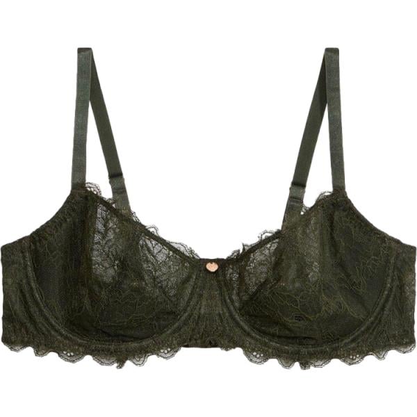 Reggiseno da donna con ferretto in marrone scuro con pizzo bonprix