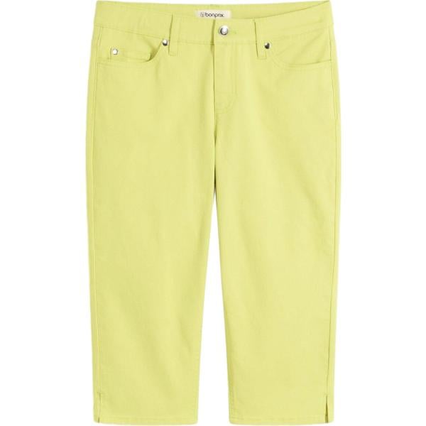 pantaloni capri bonprix giallo