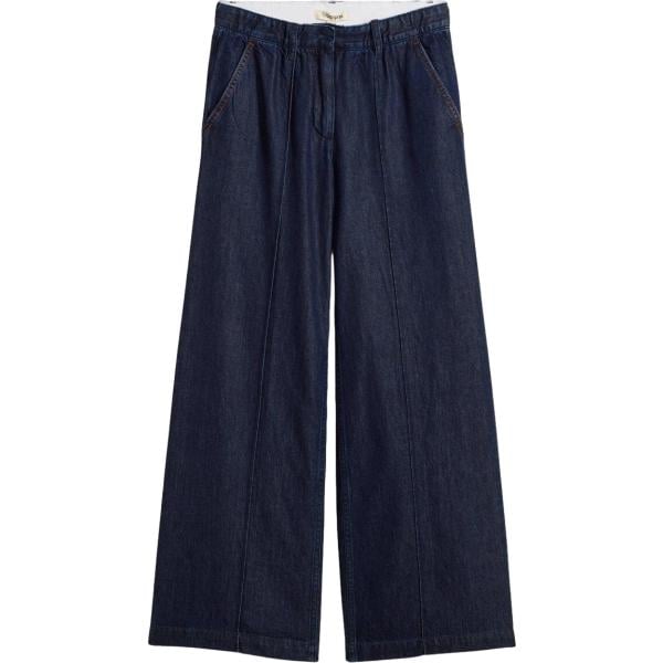 Jeans da donna in blu scuro a vita alta in denim bonprix