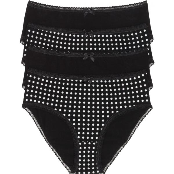culotte da donna in nero pece con fiocco in cotone bonprix