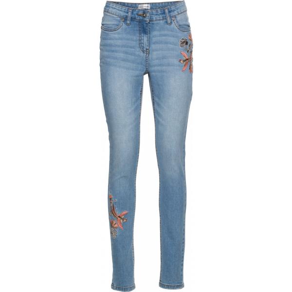 Jeans elasticizzato con ricamo blu Bodyflirt blu