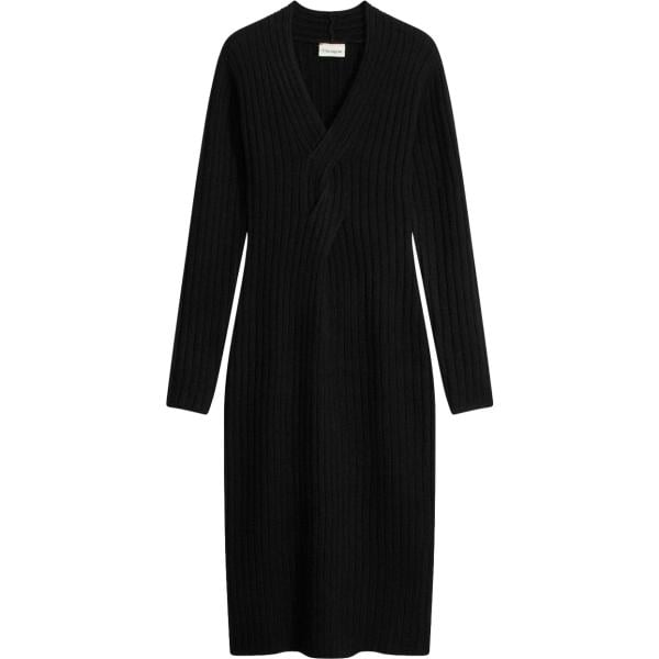 Vestito da donna in nero pece lavorato a maglia in lana bonprix