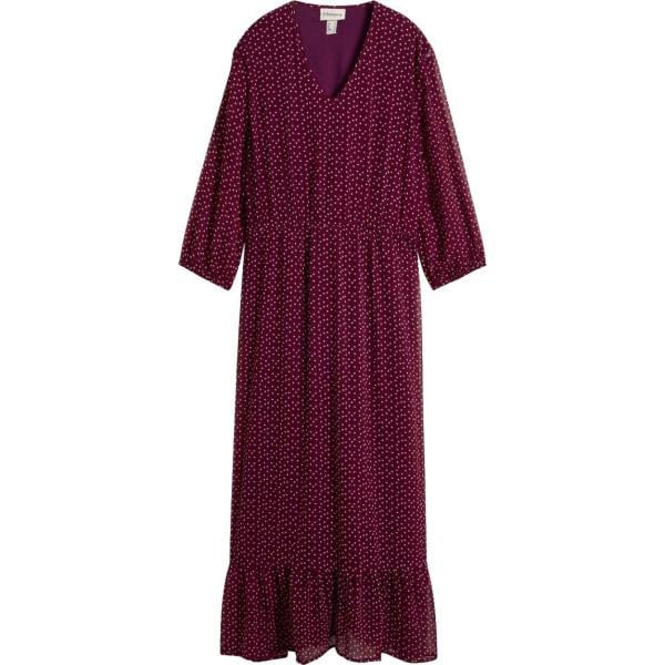 Vestito lungo da donna in bordeaux chiffon lungo bonprix