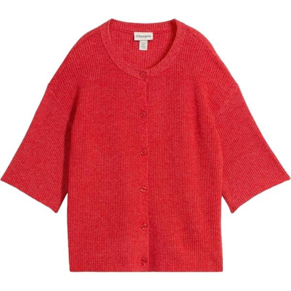 Cardigan da donna in rosso classico in lana bonprix
