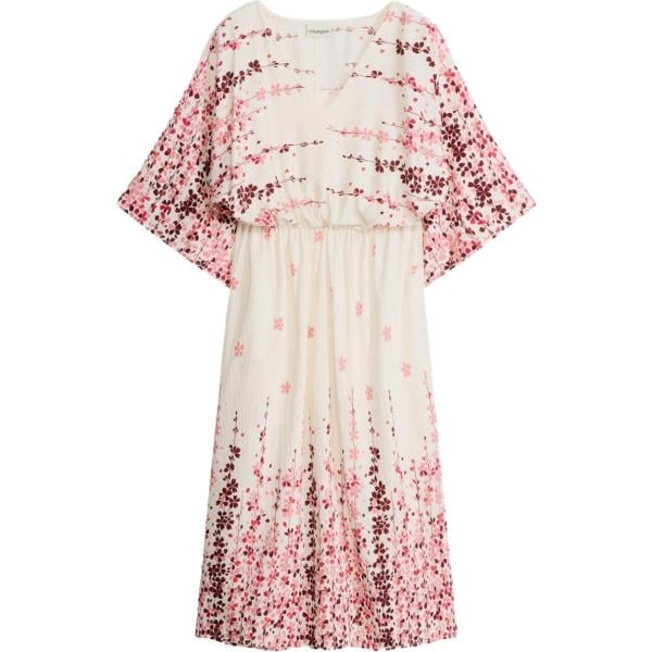 Vestito longuette/midi da donna in bianco avorio in viscosa bonprix