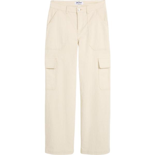 pantaloni cargo bonprix bianco