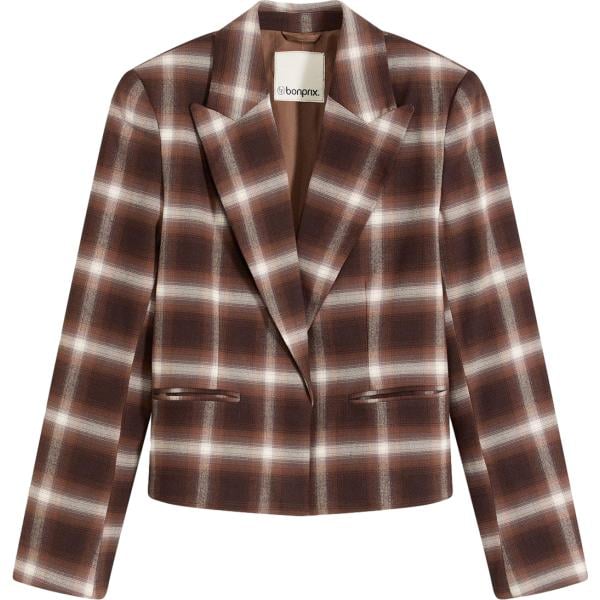 blazer bonprix marrone a quadri