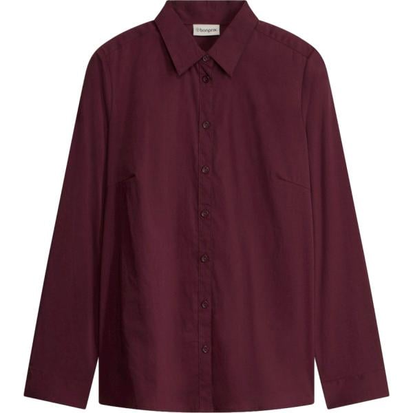 Camicia da donna in marrone scuro a maniche lunghe bonprix