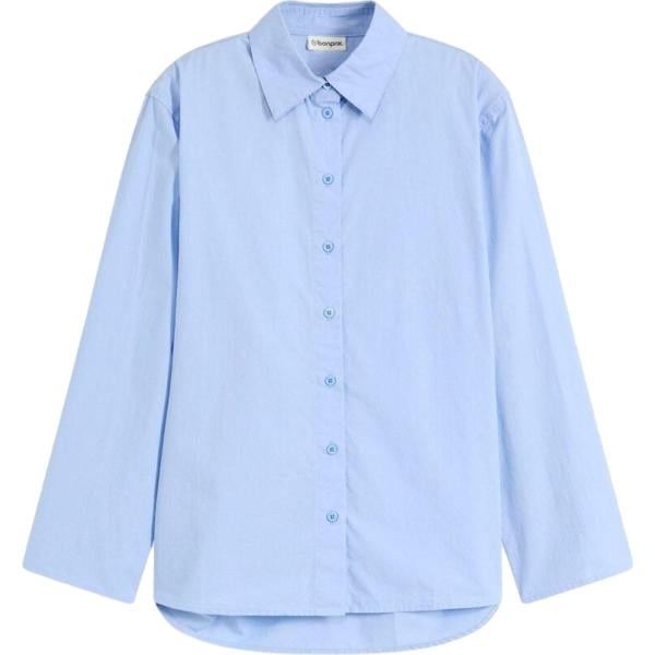 Camicia da donna in azzurro in cotone organico bonprix bonprix