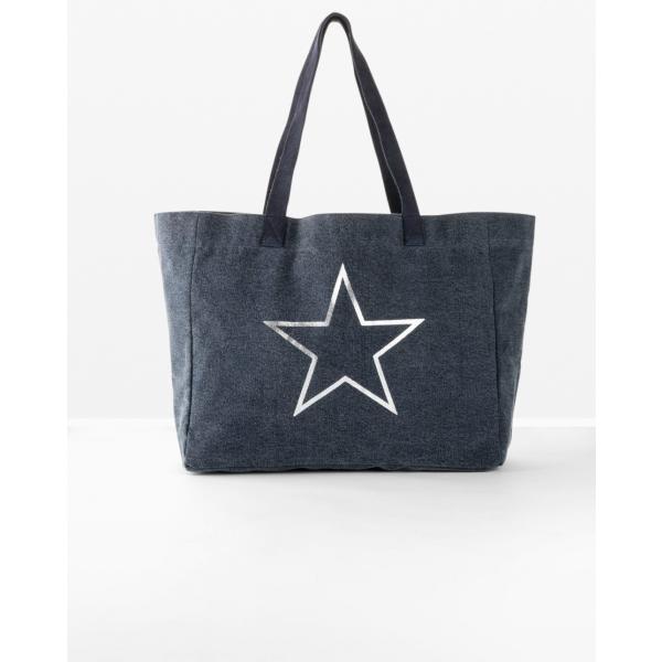 shopping bag Bpc bonprix collection blu con stampe