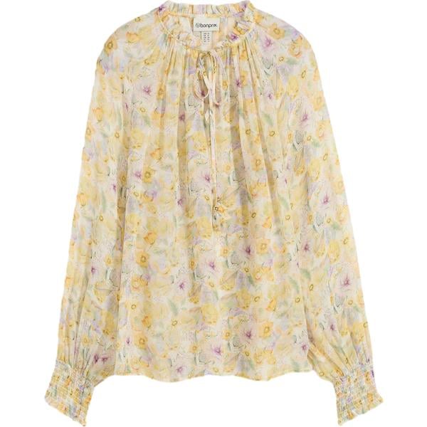 bluse bonprix marrone a fiori