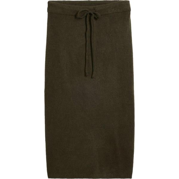 Gonna longuette da donna in verde scuro lavorato a maglia bonprix bonprix