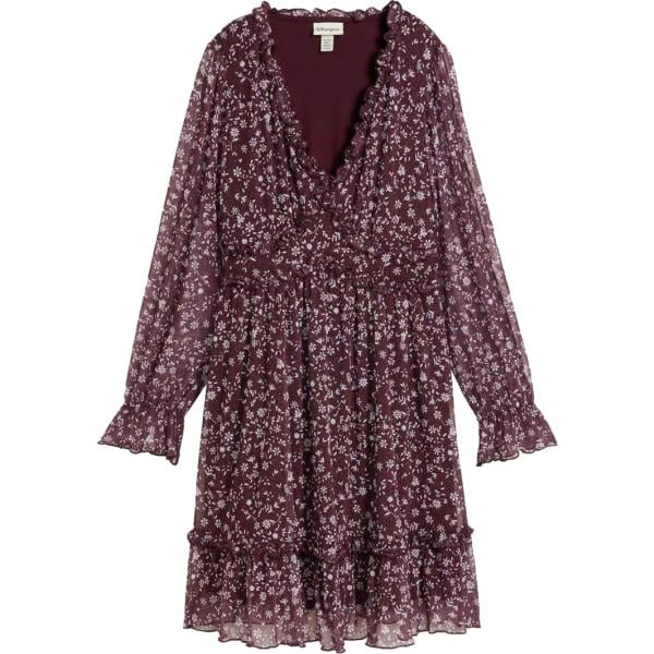 Vestito corto da donna in viola scuro corto bonprix