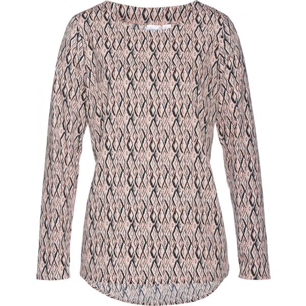Blusa spacchi laterali fantasia con scollo lunga rosa Bodyflirt blu a quadri