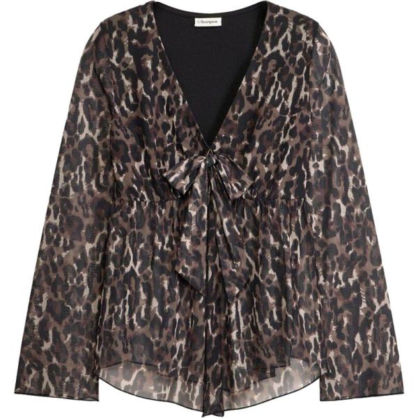 bluse bonprix marrone
