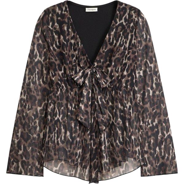 bluse bonprix marrone