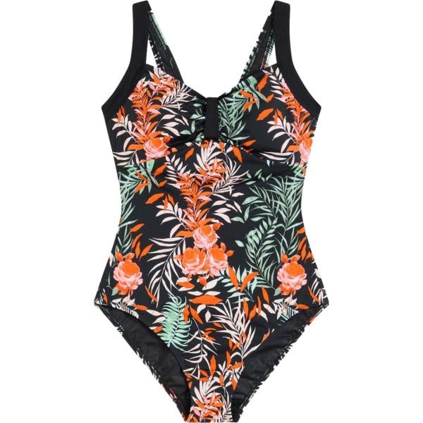 Costume intero da donna in nero pece modellante bonprix