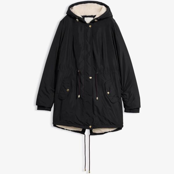 Parka da donna in nero pece bonprix