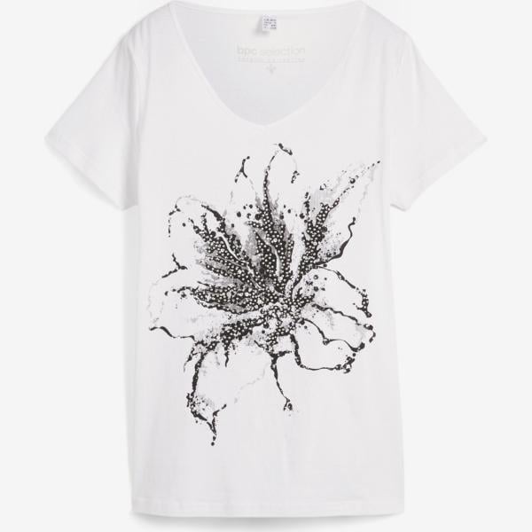 t-shirt bonprix bianco