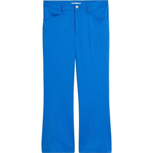 Pantaloni da donna forma svasata in blu medio cropped bonprix bonprix