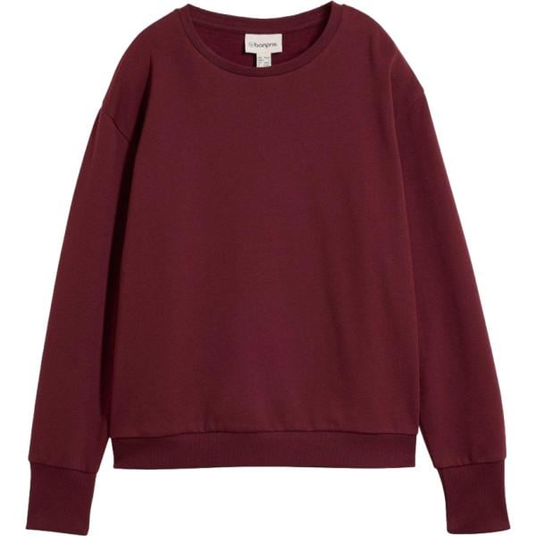 Felpa da donna oversize in bordeaux bonprix