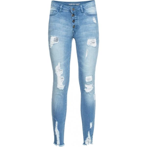 jeans strappati Rainbow blu