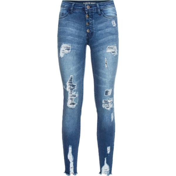 jeans strappati Rainbow blu