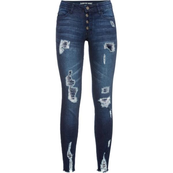 jeans strappati Rainbow blu