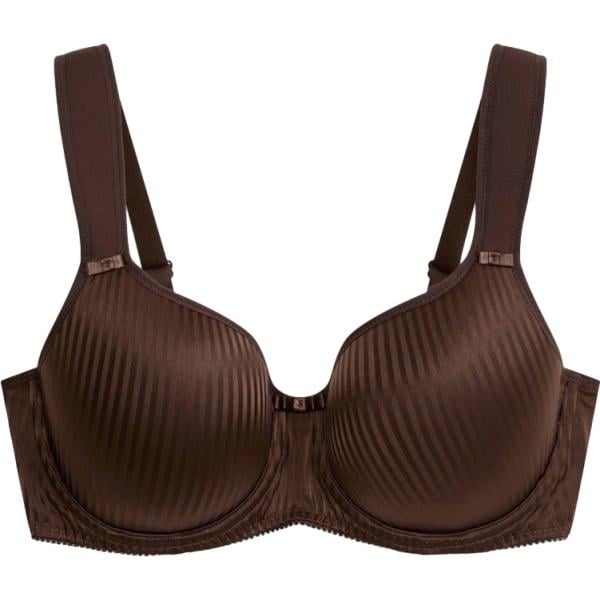 Reggiseno da donna in marrone scuro effetto lucido con spalline bonprix bonprix