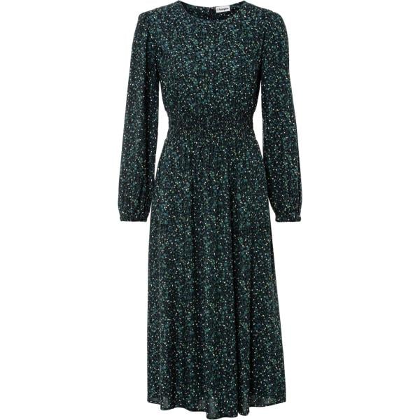 Vestito longuette/midi da donna in verde scuro a fiori bonprix