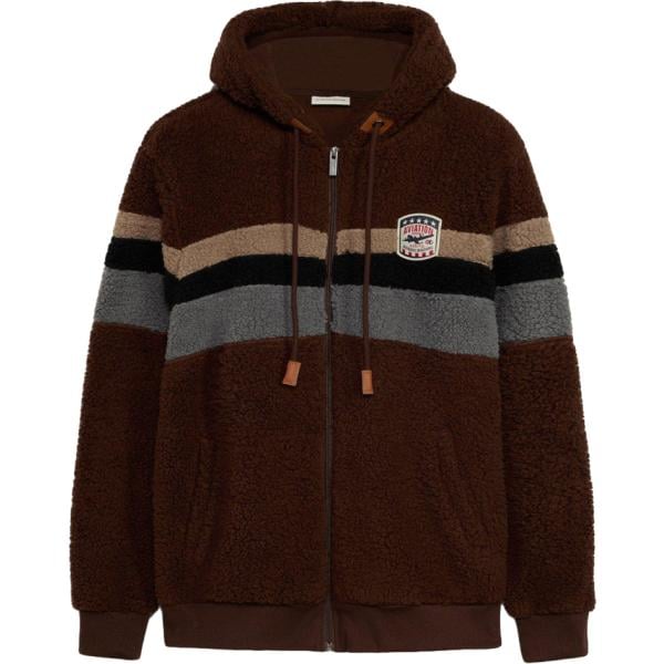 Giacca soprabito da uomo in marrone scuro collo con cappuccio bonprix bonprix