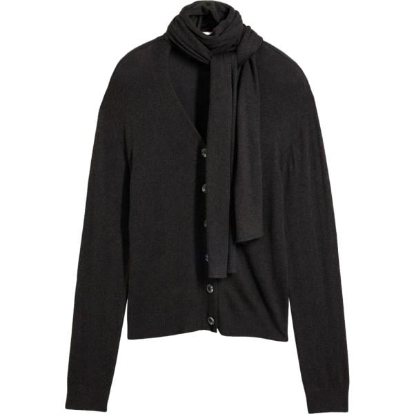 Cardigan da donna in nero pece lavorato a maglia bonprix