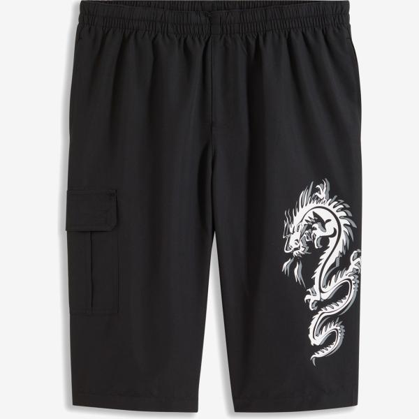 bermuda bonprix nero con stampe