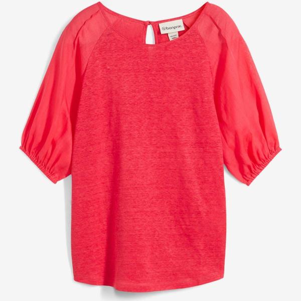 bluse bonprix rosso