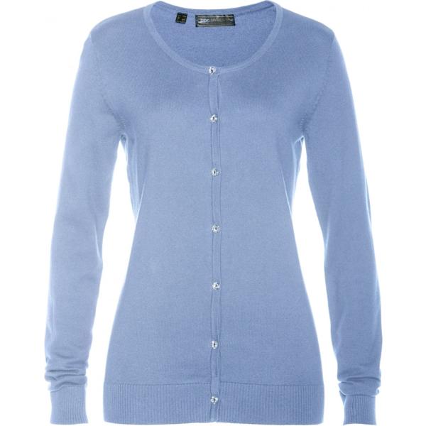 Cardigan con strass e scollo con bottoni blu Bpc selection blu