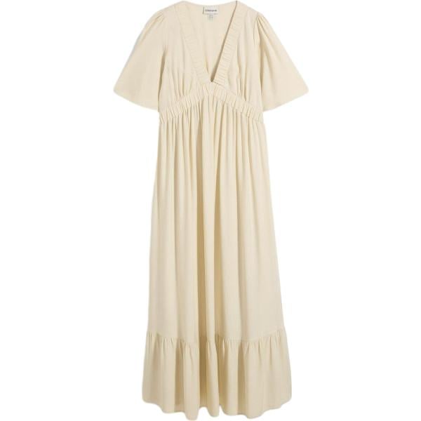 Vestito lungo da donna in beige sabbia lungo bonprix bonprix