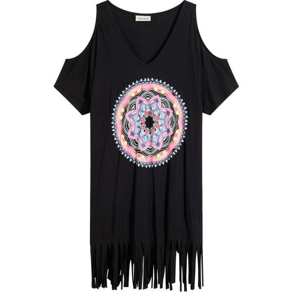 vestiti da spiaggia bonprix nero con stampe