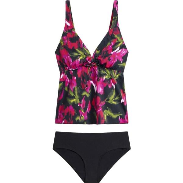 Bikini da donna in nero pece con spalline bonprix