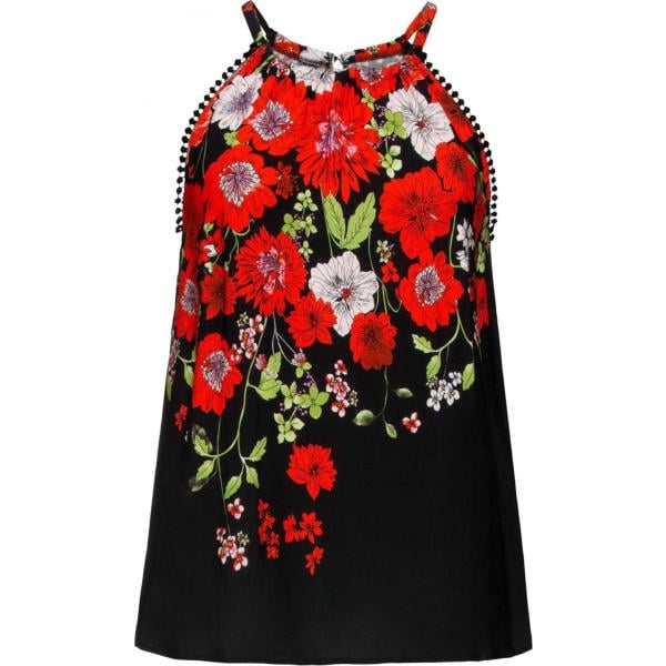 top Bodyflirt nero con stampe