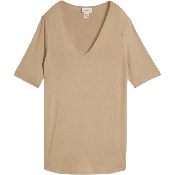 T-shirt da donna in marrone scuro lungo bonprix bonprix