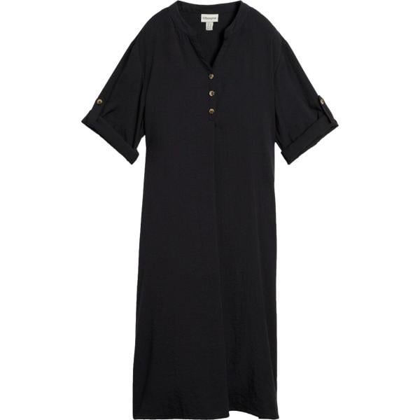 Vestito longuette/midi da donna in nero pece in viscosa bonprix