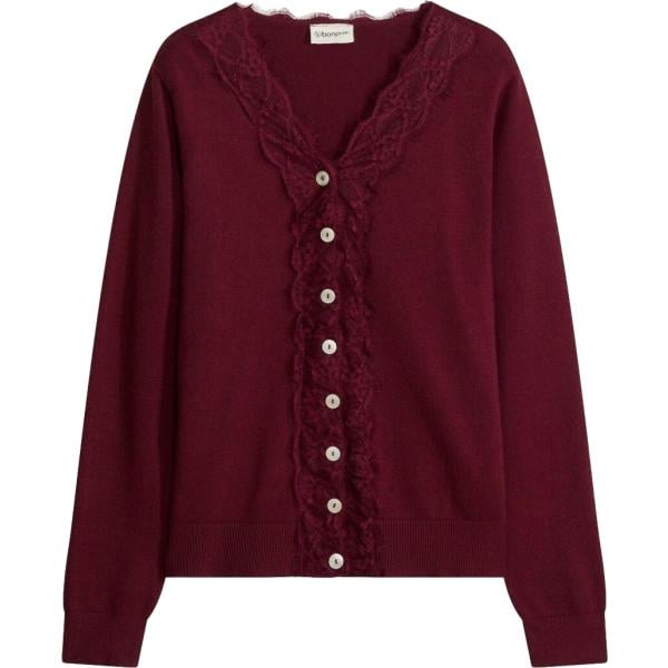 Cardigan da donna in bordeaux in viscosa bonprix