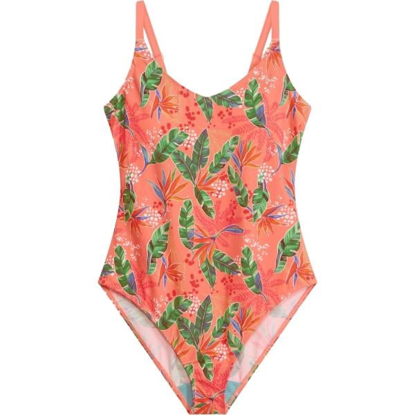 Costume intero da donna in rosa chiaro con spalline bonprix