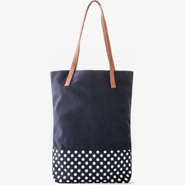 shopping bag Bpc bonprix collection blu a pois
