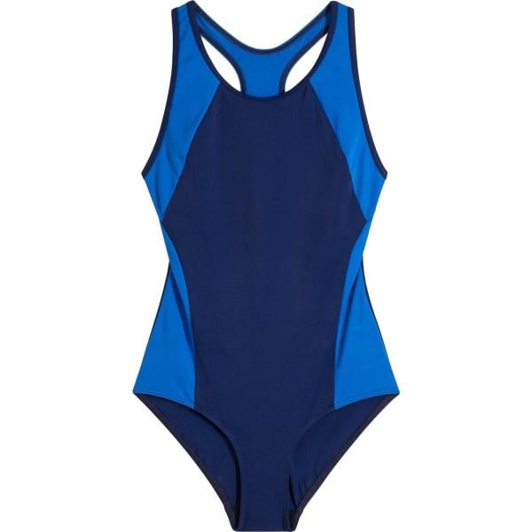 Costume intero da donna in blu scuro con spalline bonprix