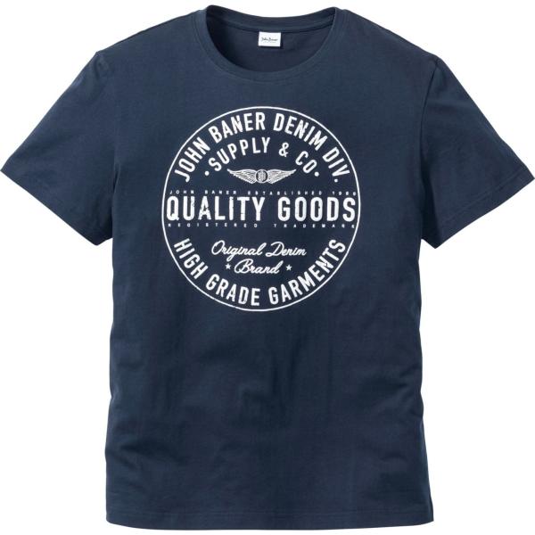 t-shirt John Baner JEANSWEAR blu con stampe