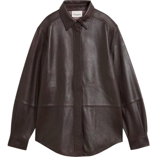 Cappotto da donna in marrone scuro in pelle bonprix
