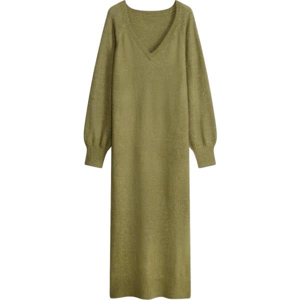 Vestito longuette/midi da donna in marrone scuro lavorato a maglia bonprix bonprix