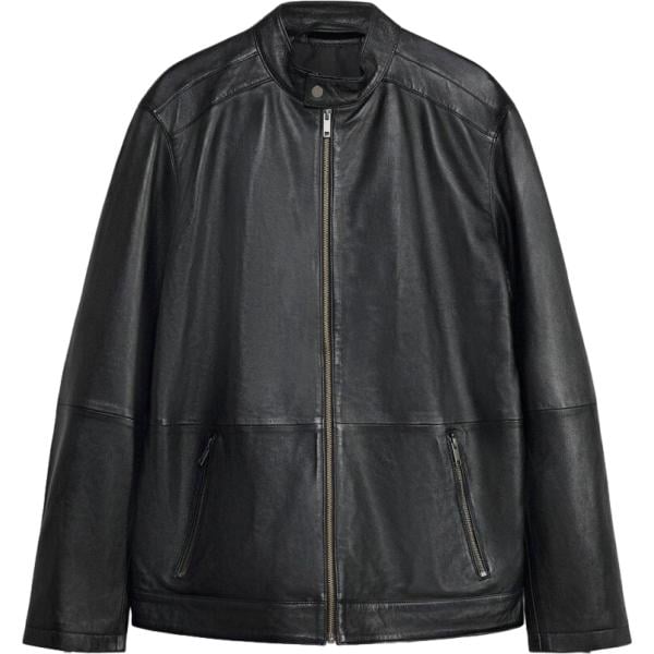 Giacca soprabito da uomo in nero pece con zip bonprix